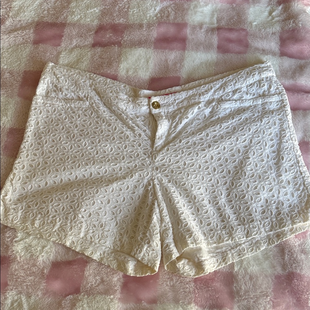 Lilly Pulitzer white eyelet shorts size 16